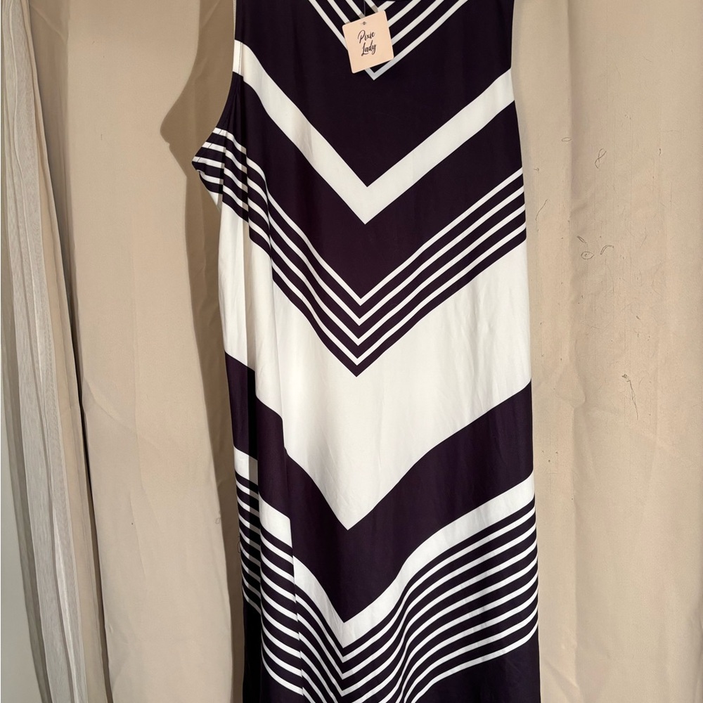 Pixi Black and White Halter Sundress